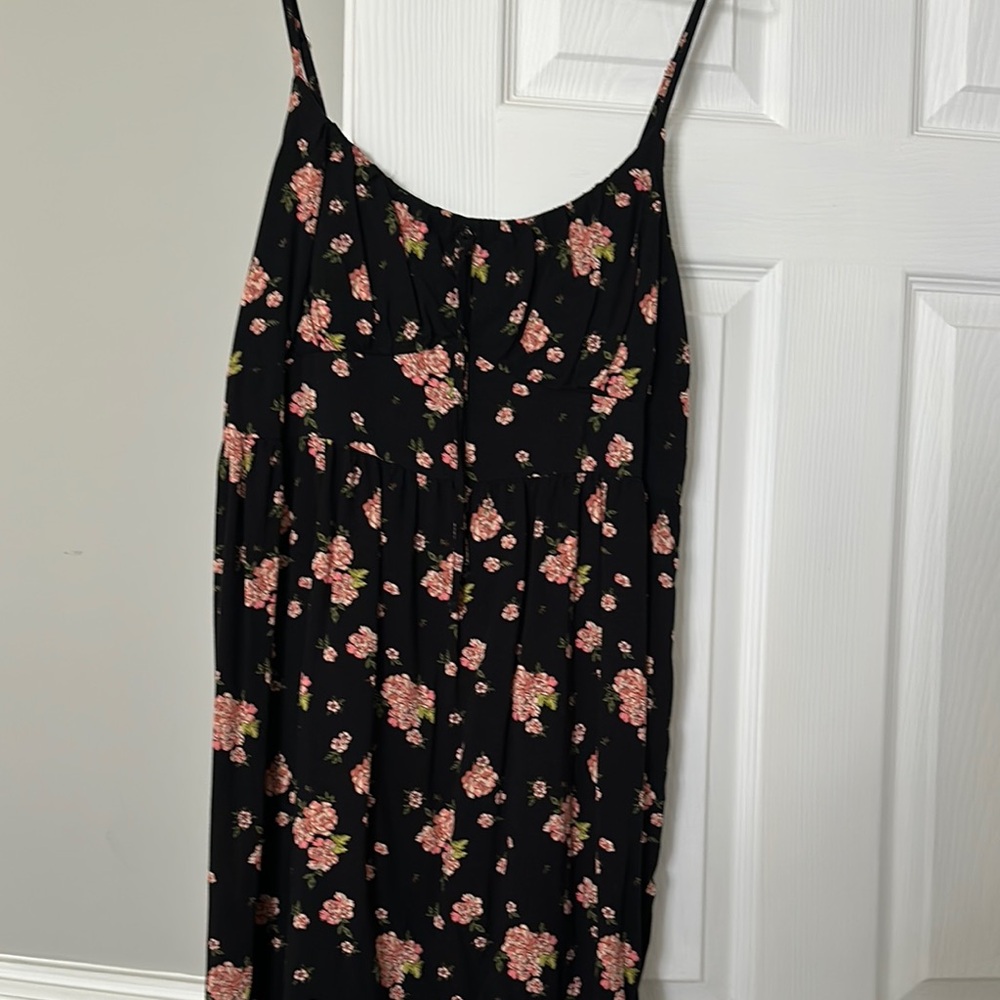 Floral Black Dress